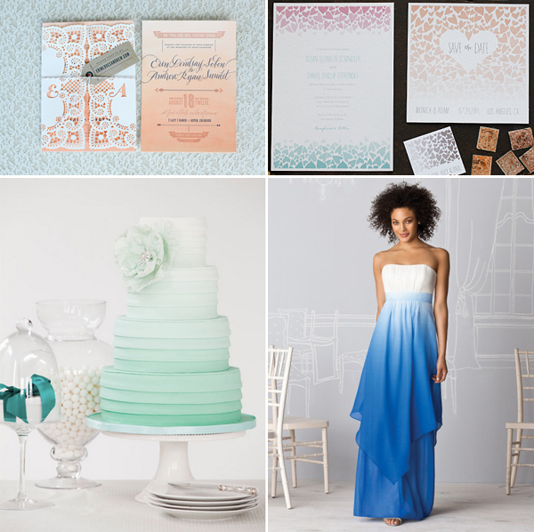 ombre wedding details