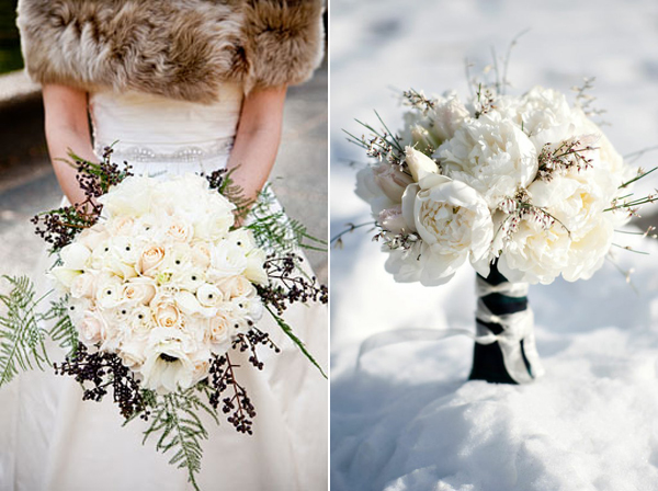 winter wedding bouquets winter wedding bouquets