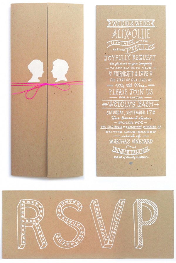 Paper Invitation Brown Newport