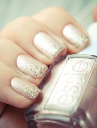 glitter wedding nails